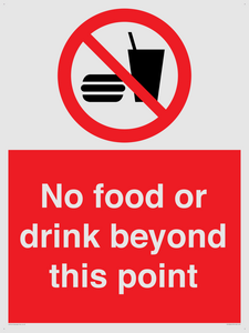 No food or drink beyond this point